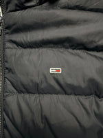 Tommy Jeans Black Long Puffer Jacket - L