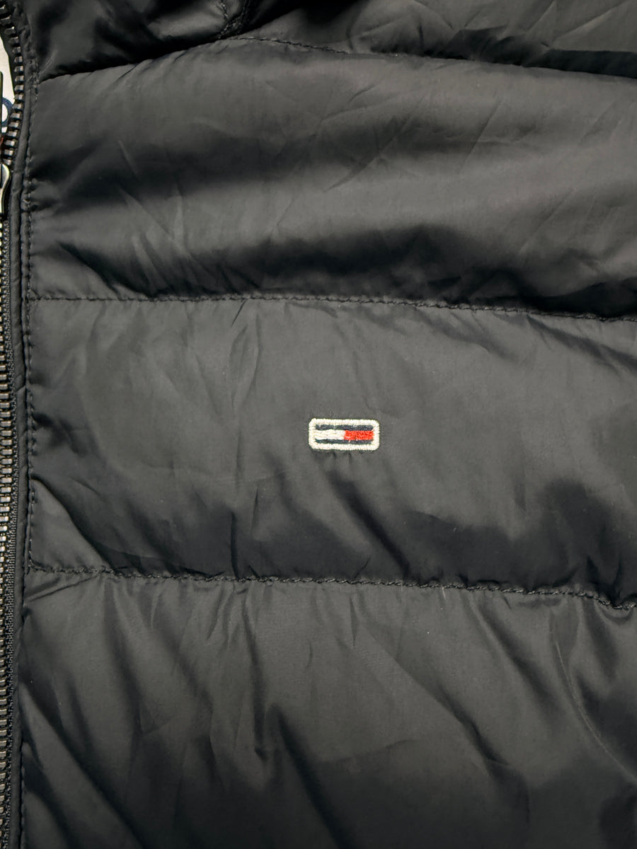 Tommy Jeans Black Long Puffer Jacket - L