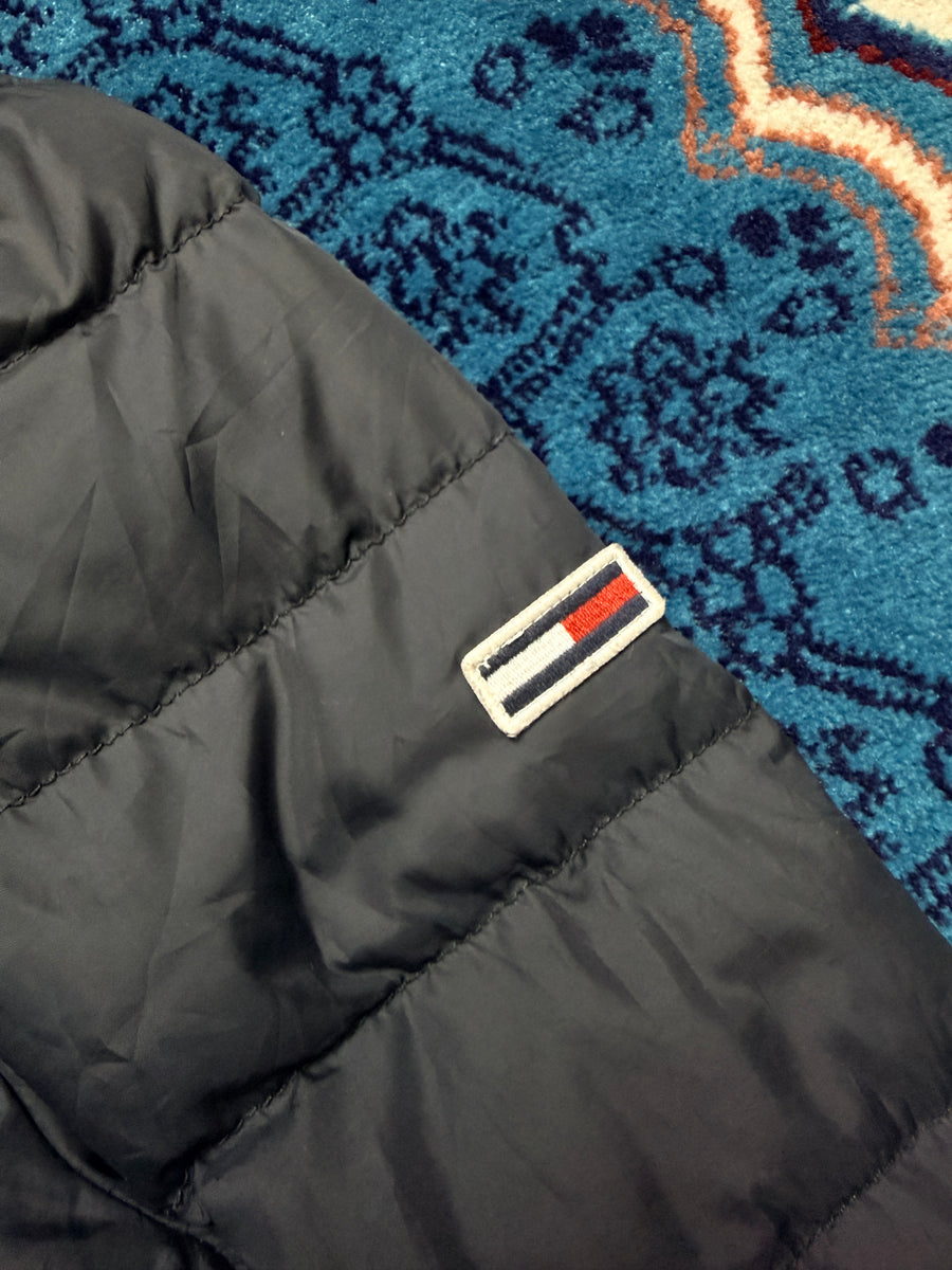 Tommy Jeans Black Long Puffer Jacket - L