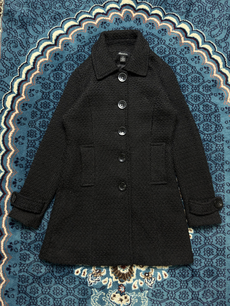 Seductions Black Textured Coat - S