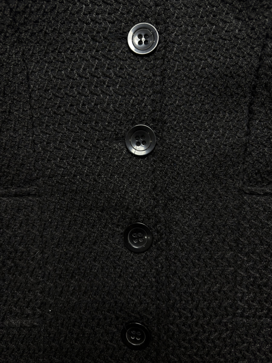 Seductions Black Textured Coat - S