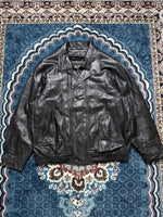 Plongé Black Vintage Leather Jacket - 3XL