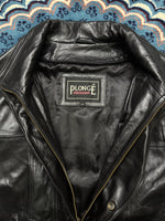 Plongé Black Vintage Leather Jacket - 3XL
