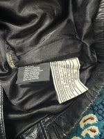 Plongé Black Vintage Leather Jacket - 3XL