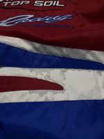 Les Broderies Blue & Red Racing Jacket Distressed - L