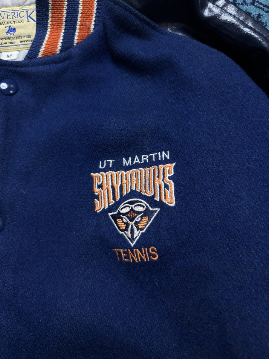 Maverick Blue Vintage Varsity Jacket - M