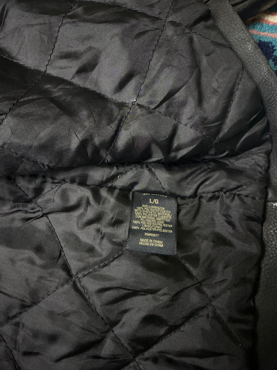 The Original Arizona Jeans Company Black Leather Jacket - L