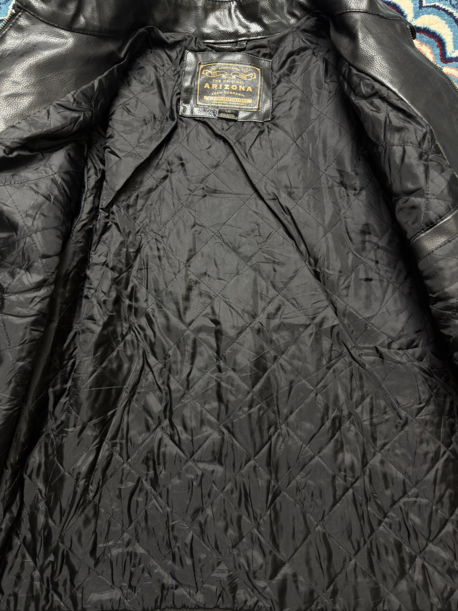 The Original Arizona Jeans Company Black Leather Jacket - L