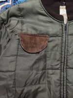 Vintage Olive Green Quilted Jacket - L