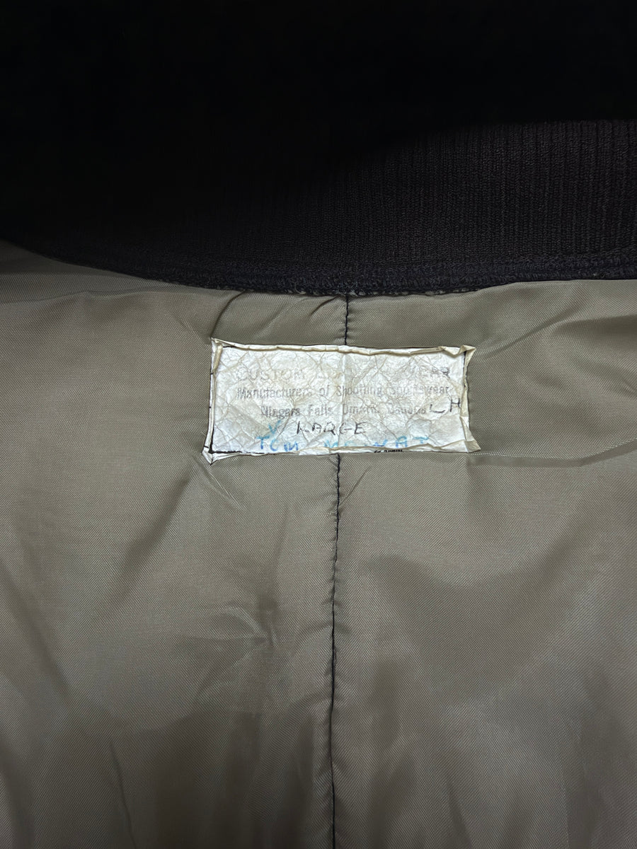 Vintage Olive Green Quilted Jacket - L