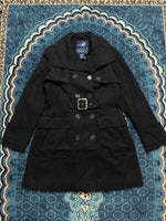 Green with Envy Black Double Breasted Coat - M