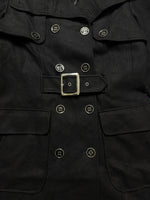 Green with Envy Black Double Breasted Coat - M