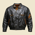 Vintage Black Pure Leather Jacket - M/L