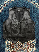 Biker's Club Black Leather Vest - 2XL