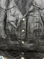 Biker's Club Black Leather Vest - 2XL