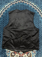 M. Serafino Black Leather Vest - 1XT