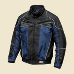 Frank Thomas Aqua Pore Advanced Black & Blue Biker Jacket - LS