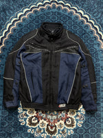 Frank Thomas Aqua Pore Advanced Black & Blue Biker Jacket - LS
