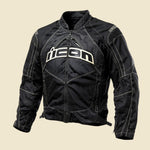 Icon Contra Black Biker Jacket - L