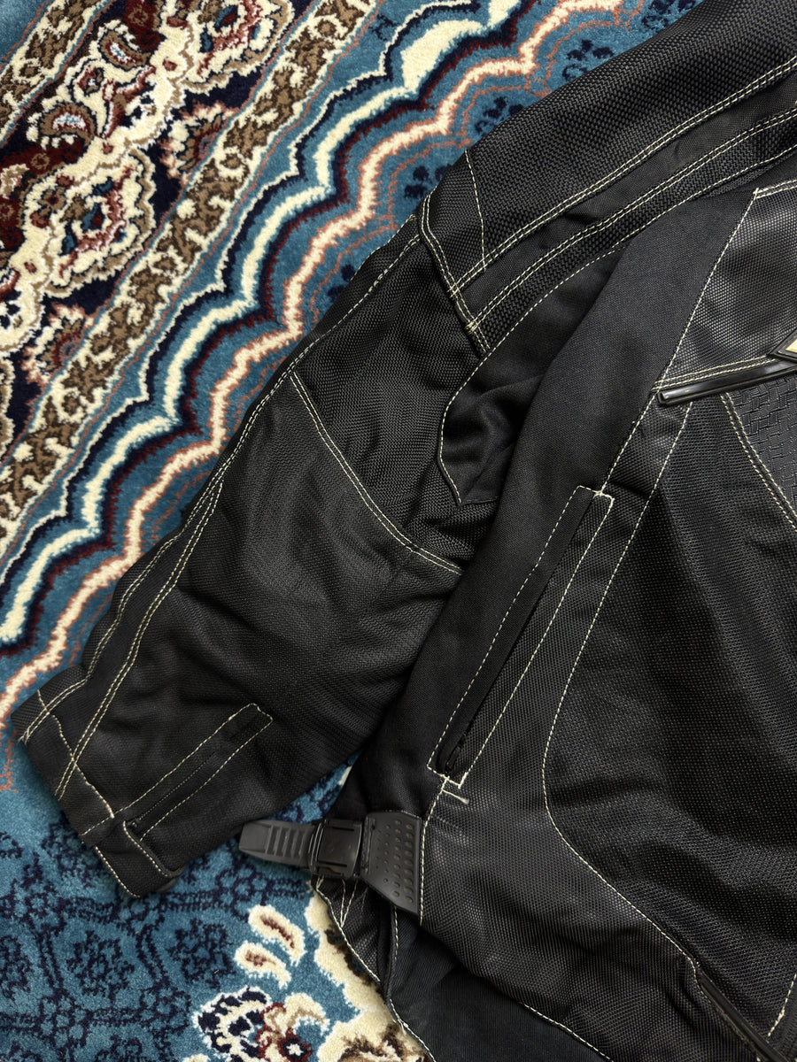Icon Contra Black Biker Jacket - L