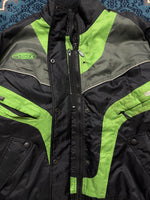 Max Green & Black Biker Jacket - L