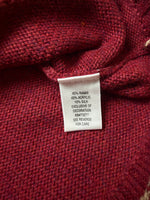 Croft & Barrow Maroon Patterned Zipper Petite - L