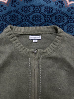 Croft & Barrow Green Snowman Zipper - M