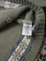 Croft & Barrow Light Green Snowman Zipper - L