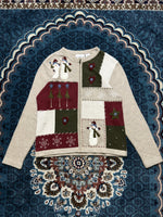 Croft & Barrow Beige Snowman Zipper - S