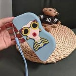 cute silicone sunglasses case featuring a pop-art character